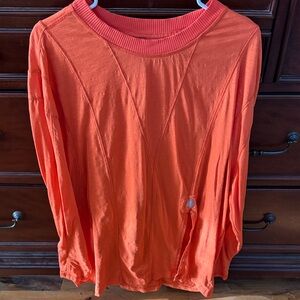 FP Movement by Free People Vibrant Orange Long Sleeve Top